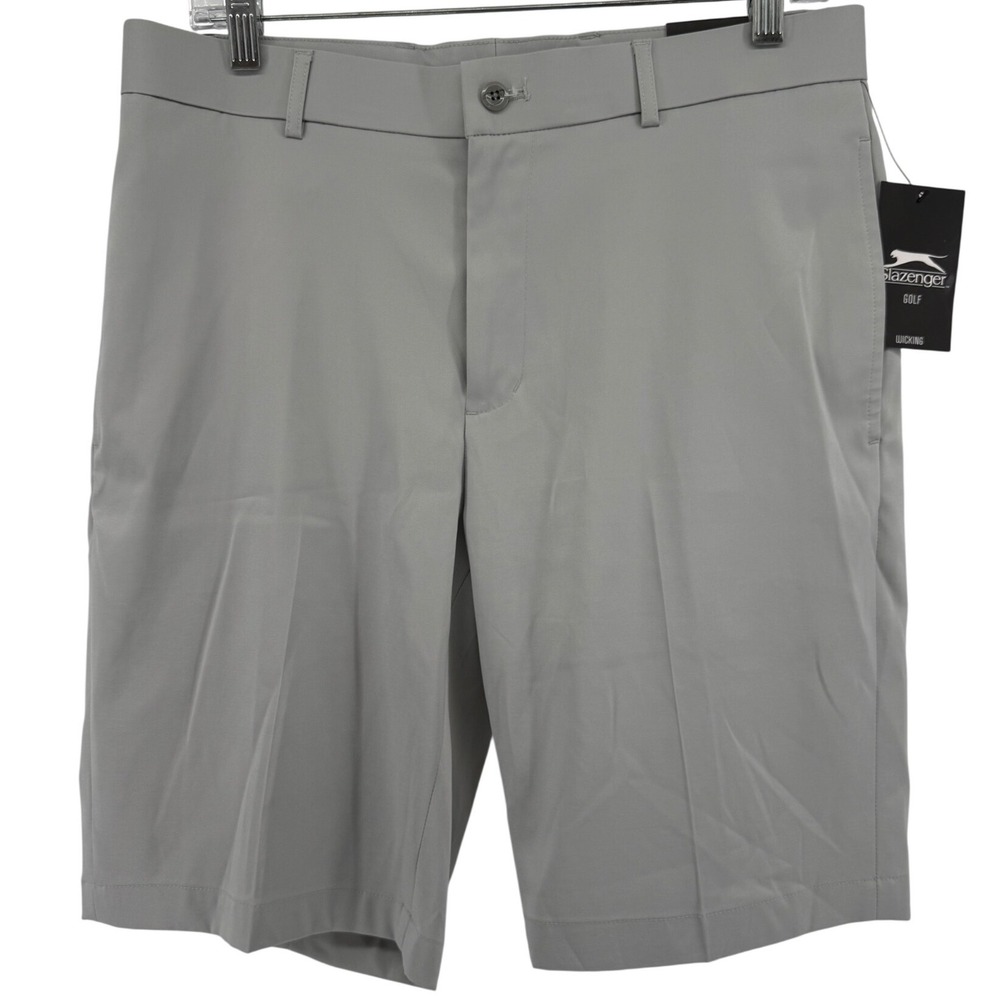 Slazenger Mens Core Short Golf shorts  Grey Size 32 Wicking Quick Dry NWT